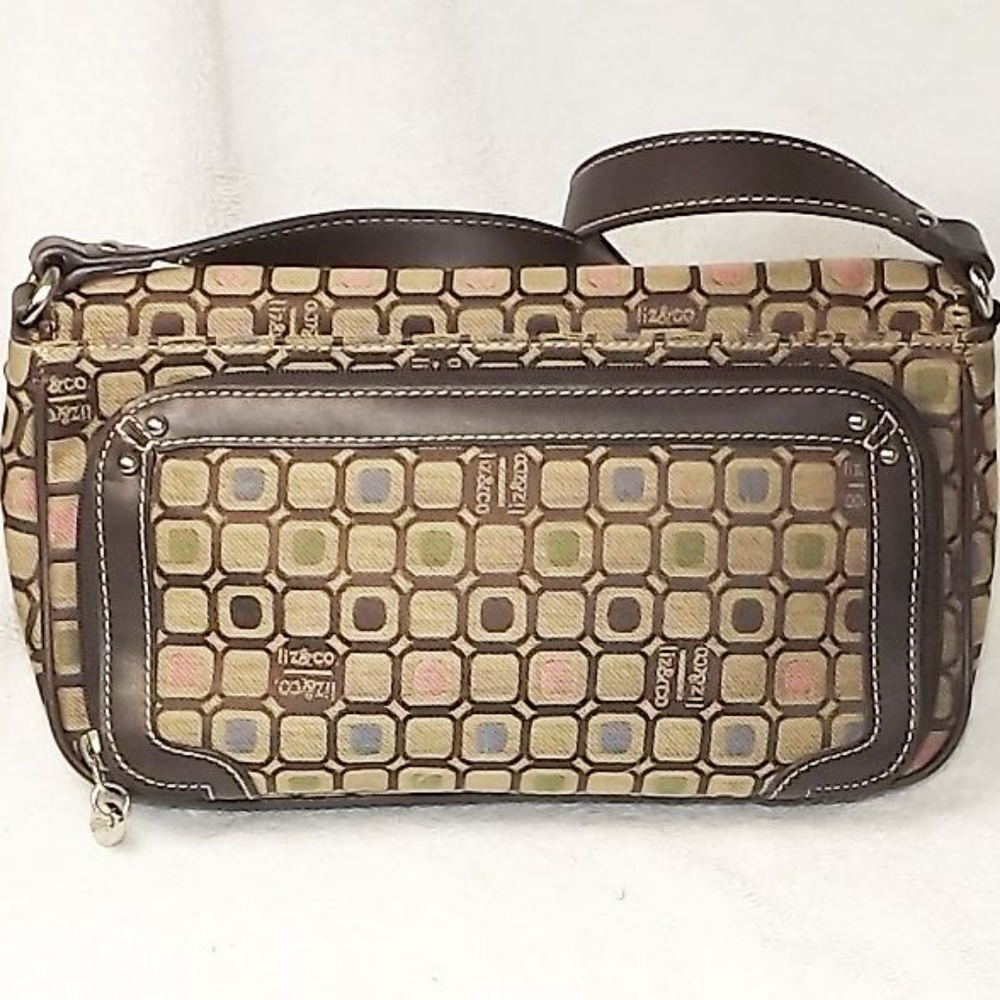 Stylish Liz Claiborne Handbag - Geometric Design